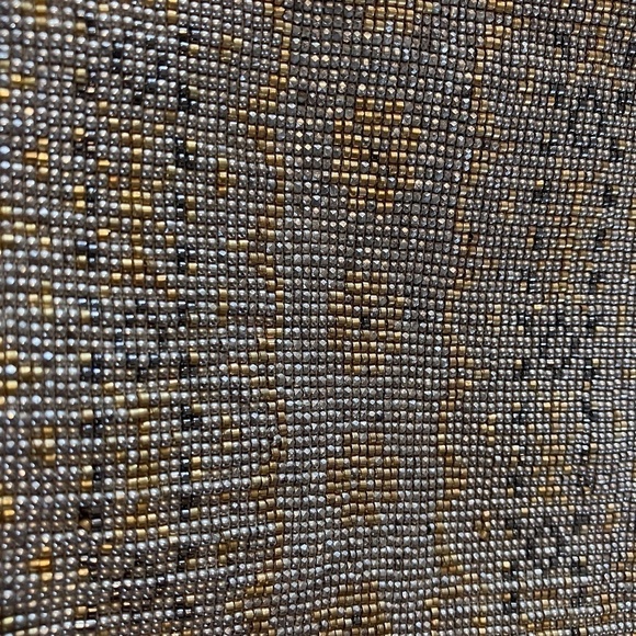 RARE 1950s gold and silver purse vintage hand beaded hand made in France - Picture 7 of 7